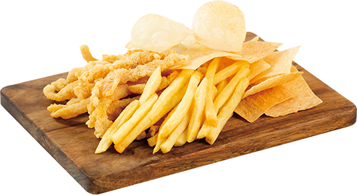 鸡柳+薯条+年糕+山药片